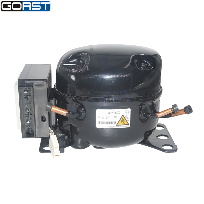 QDZY60D Compresor DC 12V/24V para frigorifico automotriz R600A
