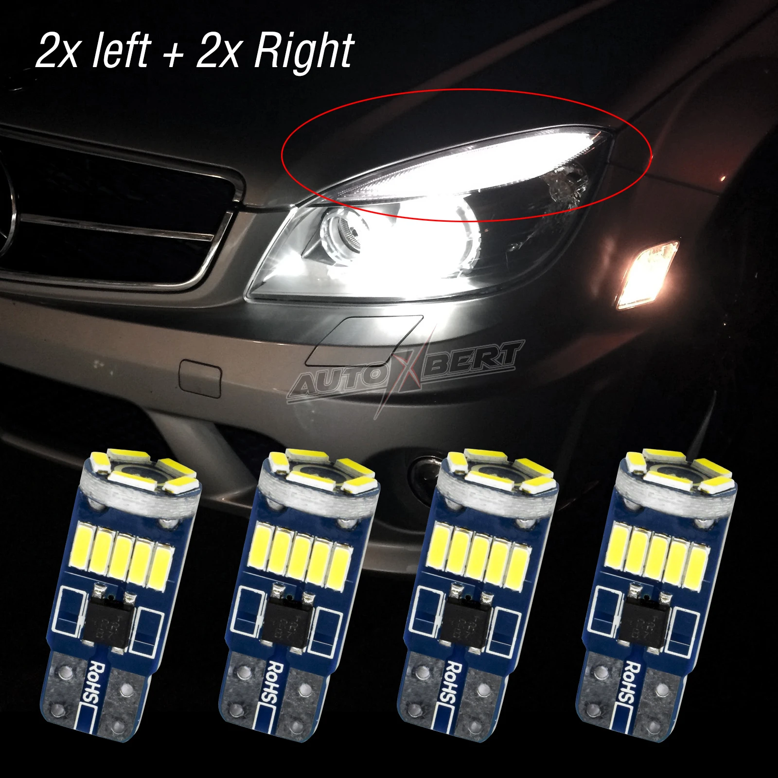 Luz LED lateral estacionamiento Mercedes W204 C300 C350 C63 - imagen 2
