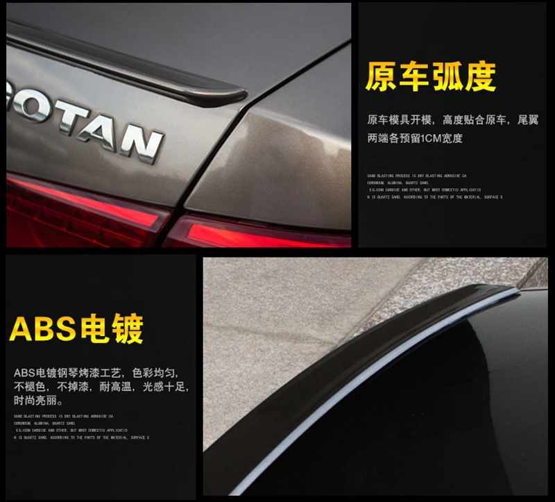 Alerón trasero de ABS negro brillante para Volkswagen Passat B7 - imagen 5