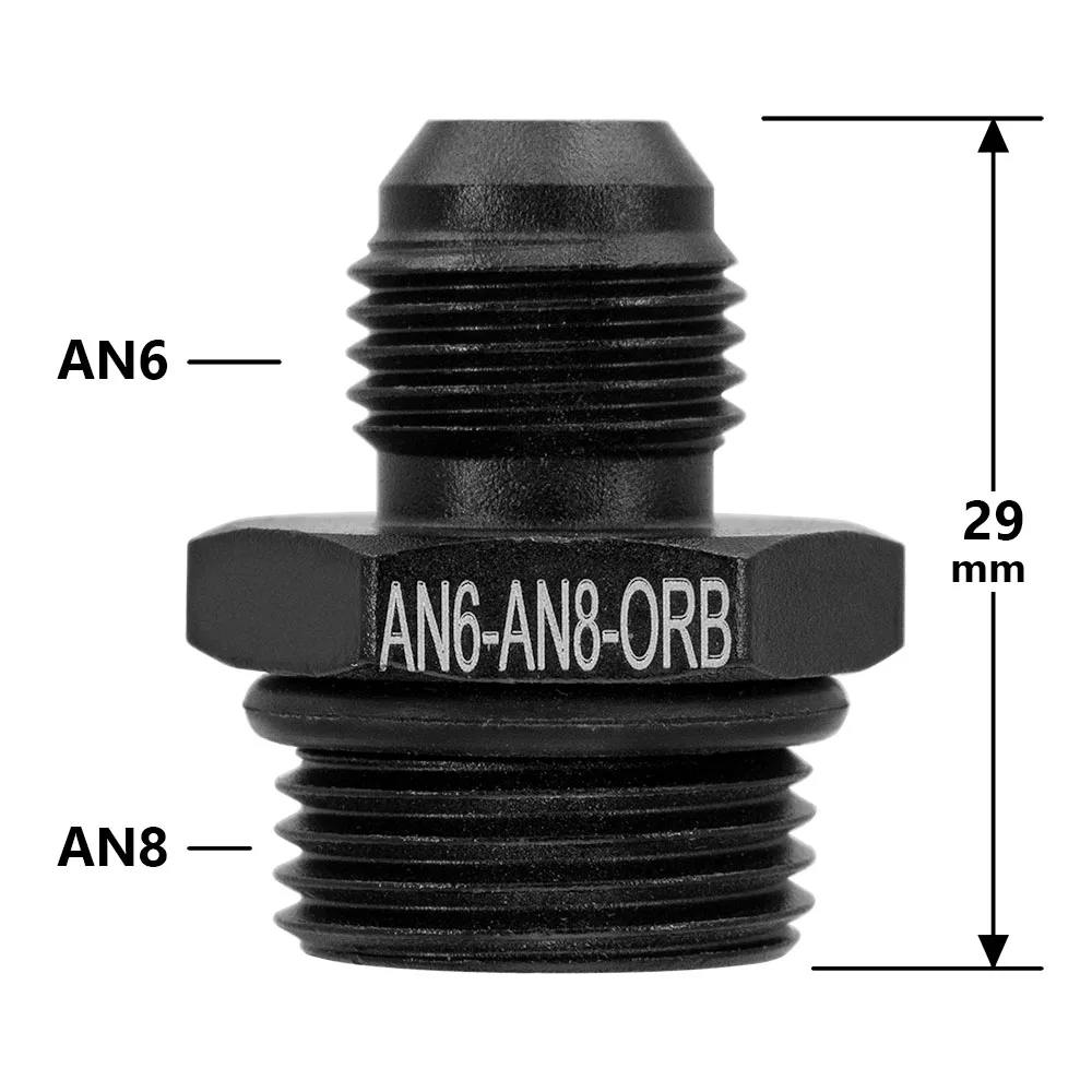 Adaptador de manguera AN6-AN10 para combustible, aire y aceite - NPT - imagen 2