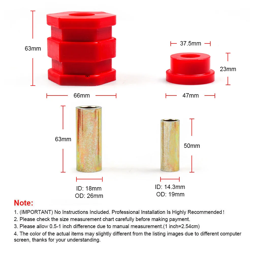 Kit silentblocks brazo inferior delantero poliuretano Honda Civic EK - imagen 5