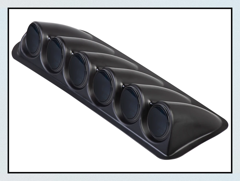 Soporte negro de seis agujeros para instrumentos de 63 mm
