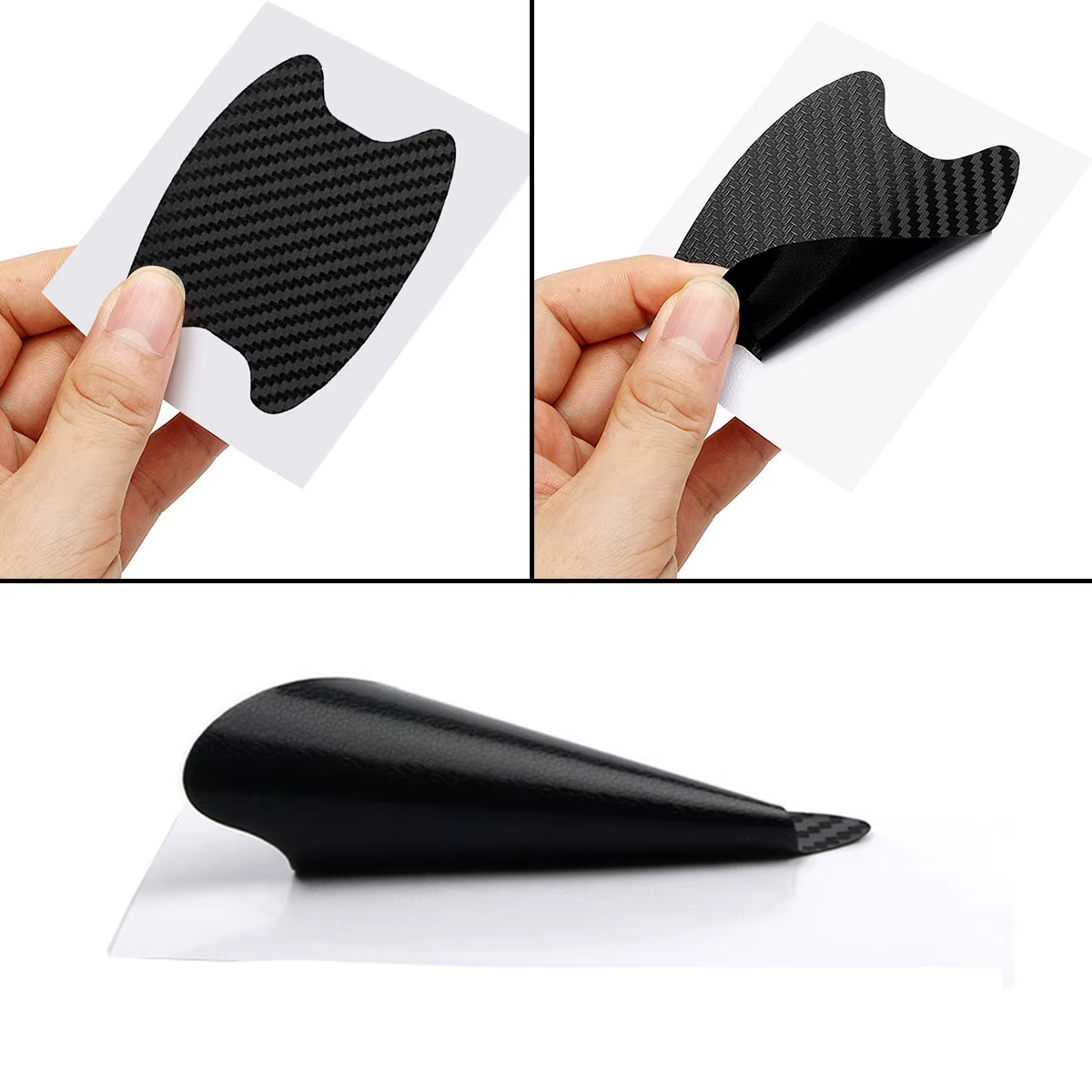 Juego de cuatro protectores adhesivos para puertas de automóvil