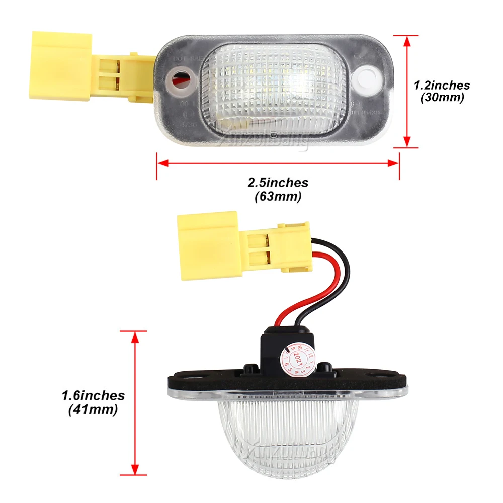 Luces LED matrícula Seat Toledo I, Golf II y Jetta II - imagen 3