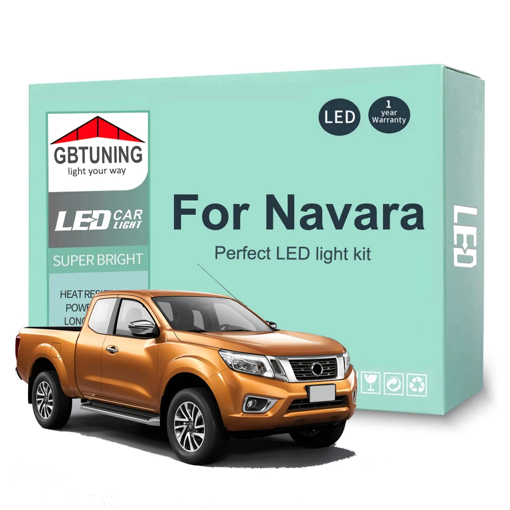Bombillas LED Canbus interiores para Nissan Navara D22/D40/D23