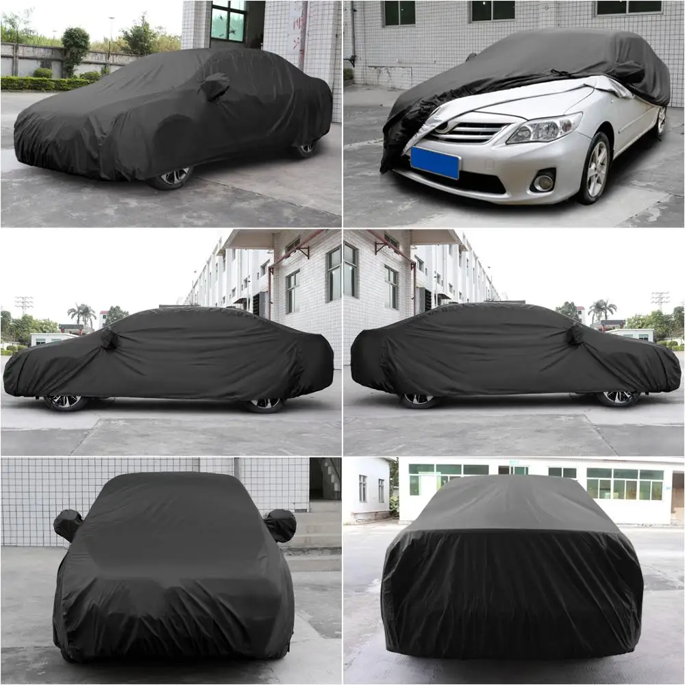 Funda coche universal de tela transpirable negra resistente al agua - imagen 2