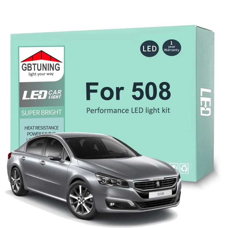 Kit bombillas LED Canbus para interior Peugeot 508 2011-2016