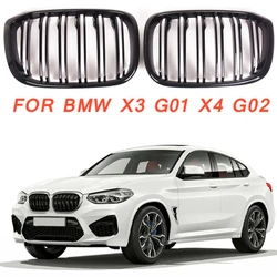 Parrilla delantera negra brillante estilo listones BMW X3 G01 y X4 G02