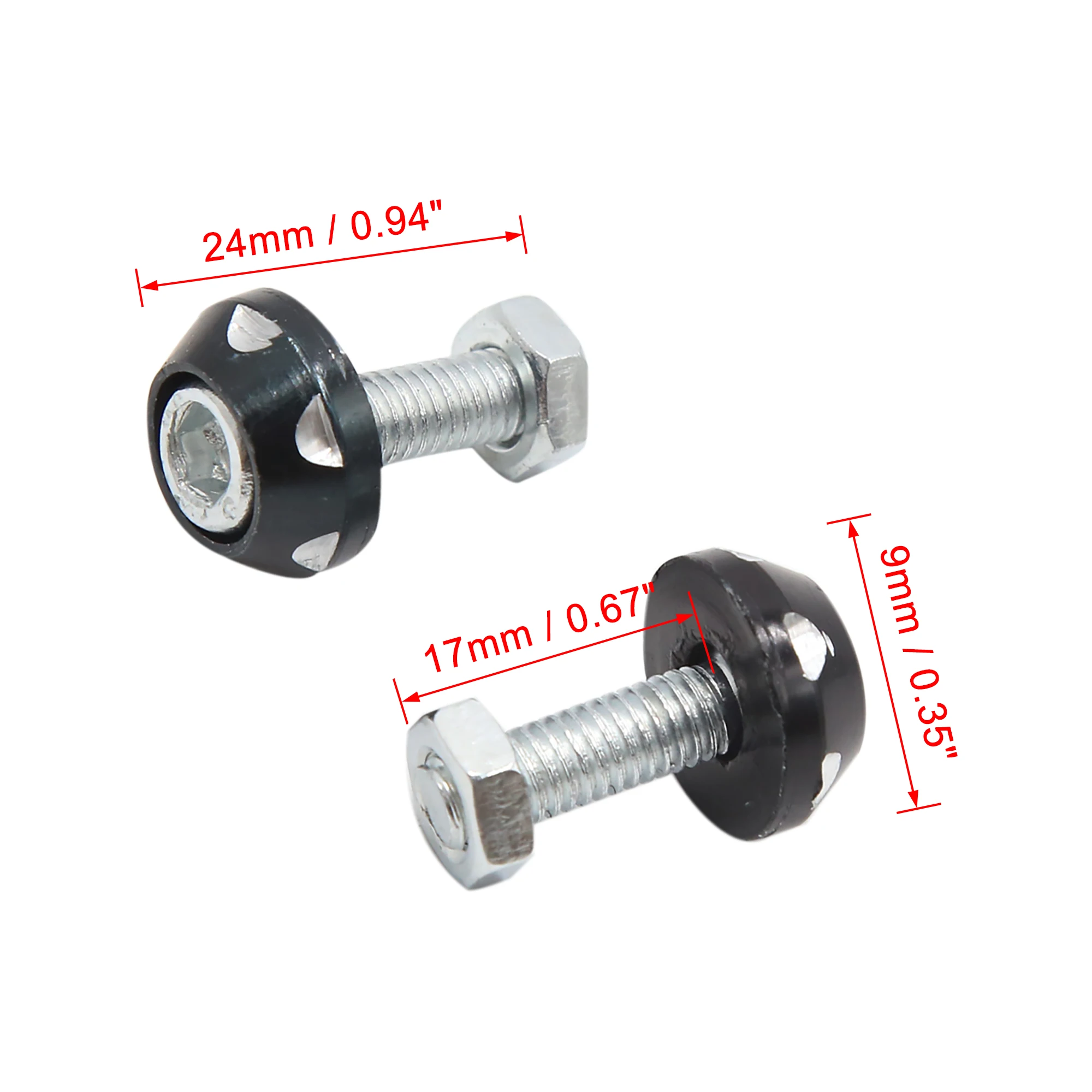 Tornillo decorativo de placa matrícula M6 de aluminio universal - imagen 3