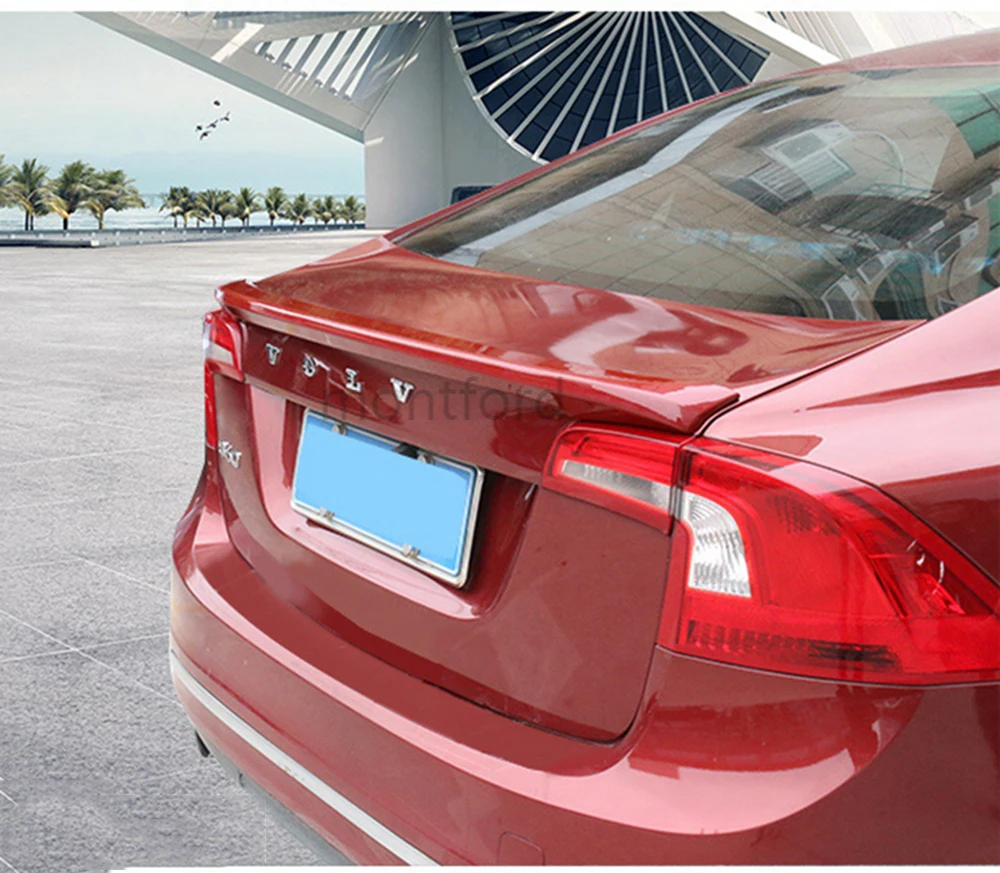 Estilo de coche ABS plástico sin pintar Primer Color techo trasero maletero alerón para Volvo S60 s60l S60L alerón 2012-2017