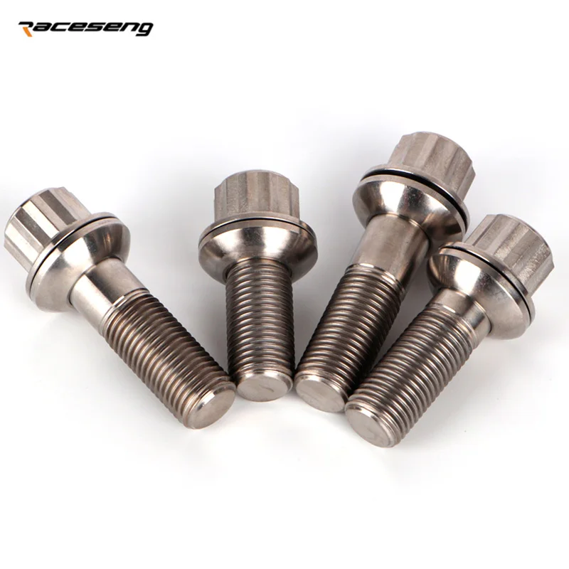 Perno antirrobo de rueda de titanio GR5 para Porsche 911 y Audi