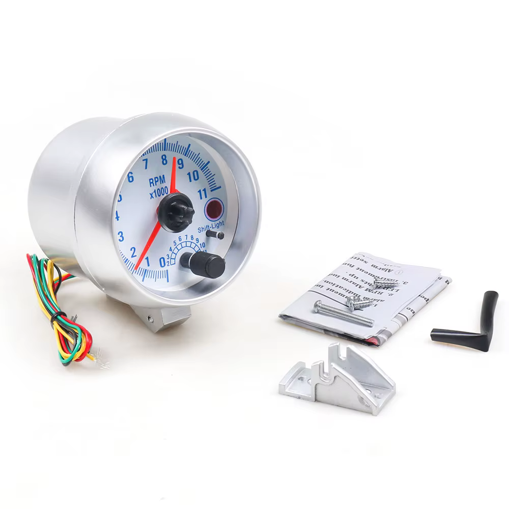 Tacómetro para coche 95 mm de doble aguja, 0-11.000 rpm - imagen 2