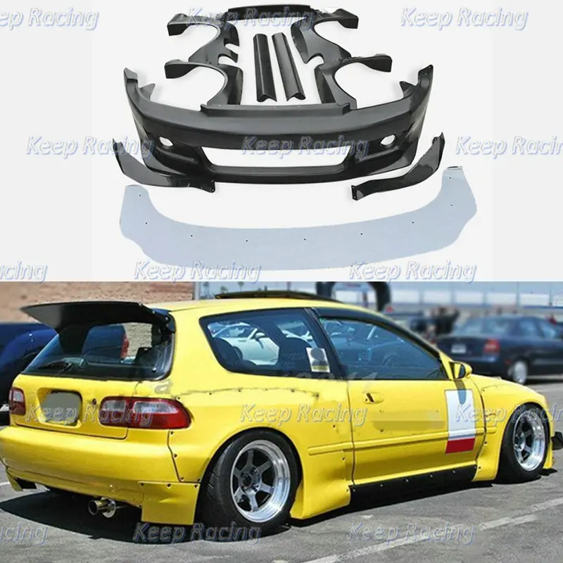 Kit ancho carrocería estilo RB Honda EG Civic Hatchback
