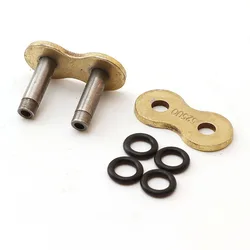 Eslabón maestro pesado cadena moto 428 520 525 530 sello tórico dorado