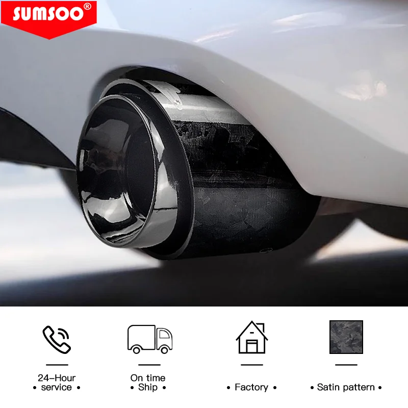 SUMSOO Punta de escape de carbono forjado para Mini Cooper R55-R61 - imagen 2
