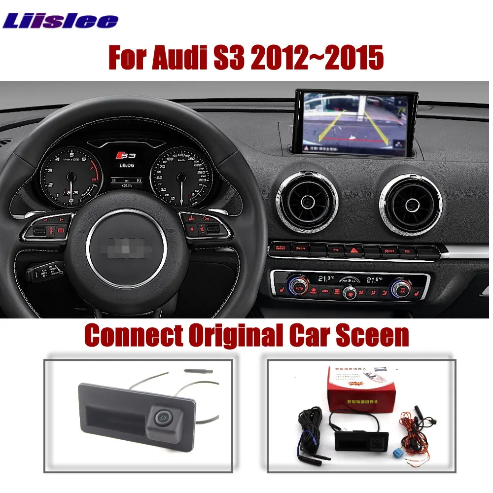 Cámara de marcha atrás dinámica para Audi A3 8V con pantalla original - imagen 2
