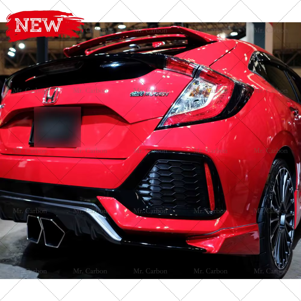 Vista adicional del parachoques trasero Honda Civic FK7