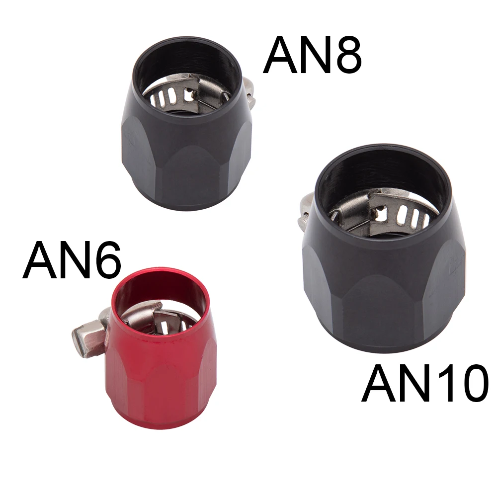 Abrazaderas Energy de aluminio para manguera de combustible AN6, AN8 y AN10