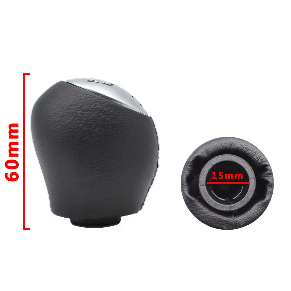 Perilla palanca cambios 6 velocidades cuero para Renault Megane MK3 - imagen 2