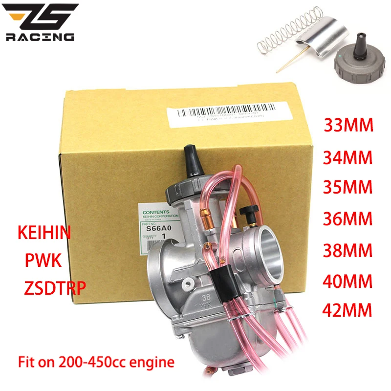 Carburador ZS Racing Keihin PWK universal 2T/4T moto