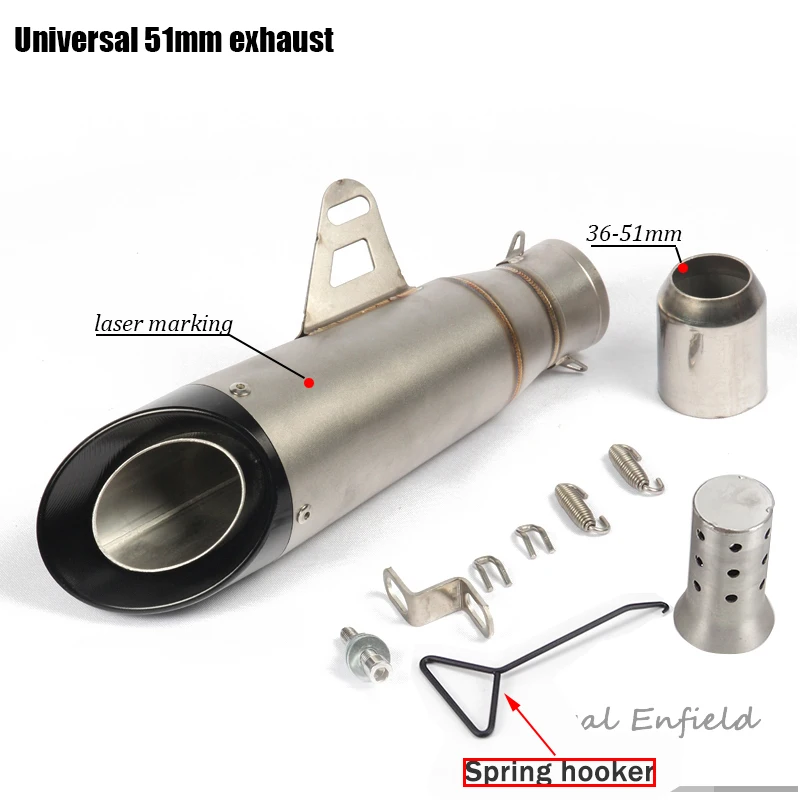 Silenciador escape universal DB Killer Laser para motocicleta 51-60mm - imagen 4