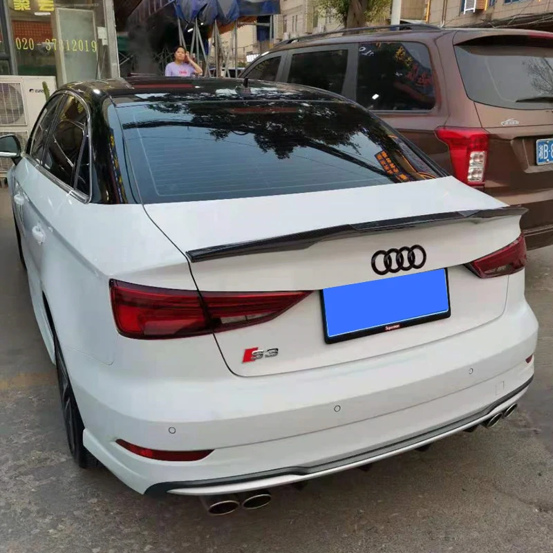 Alerón de maletero estilo M4 negro brillante para Audi A3 8V S3 RS3 Sedán - imagen 4