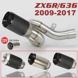 Escape slip-on de fibra de carbono 51 mm con db killer – Kawasaki ZX-6R 636 (2009-2017)