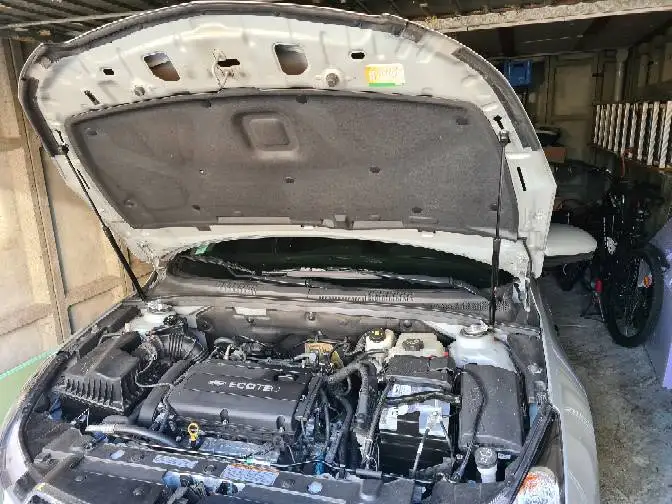 Capó Chevrolet Cruze J300 con puntales de gas y soporte elevación - imagen 4