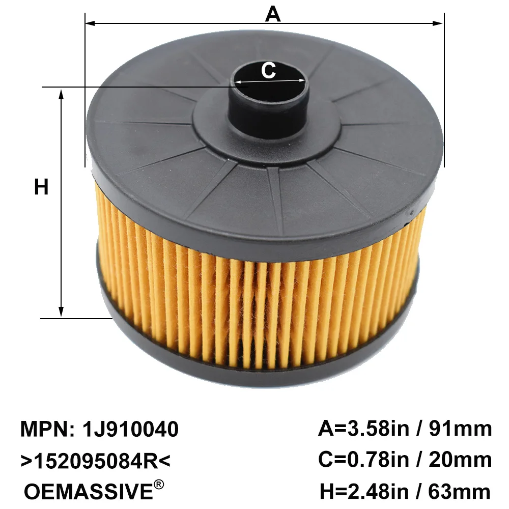 Filtro de aceite 152095084R compatible con Dacia Nissan Renault Smart - imagen 3