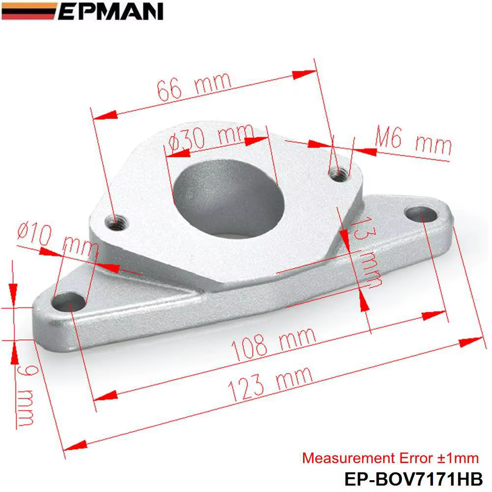 Adaptador brida para válvula de descarga BOV Subaru Impreza WRX - imagen 2