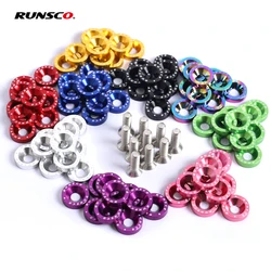 Arandelas de guardabarros M6 de aluminio y pernos de arandela de marco de placa de matrícula para Honda Nissan Bmw 10 unids/pack