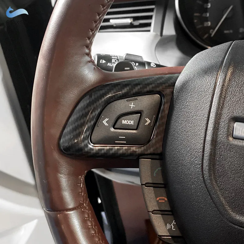 LR Evoque moldura cubierta botones volante textura carbono ABS 2011-17
