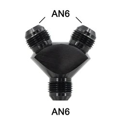Adaptador Y Aceite AN6 Aluminio - Conexión Universal Negro para Motor