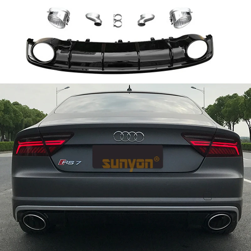 Difusor trasero RS7 para Audi A7 2010-2018 – parachoques aerodinámico