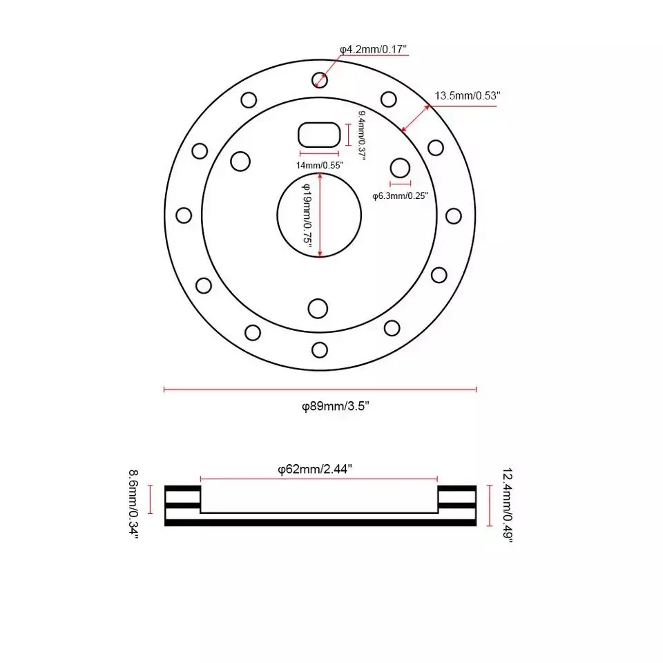 Buje Adaptador Boss 3-orificios para Volante 6-orificios – Negro/Plateado - imagen 2