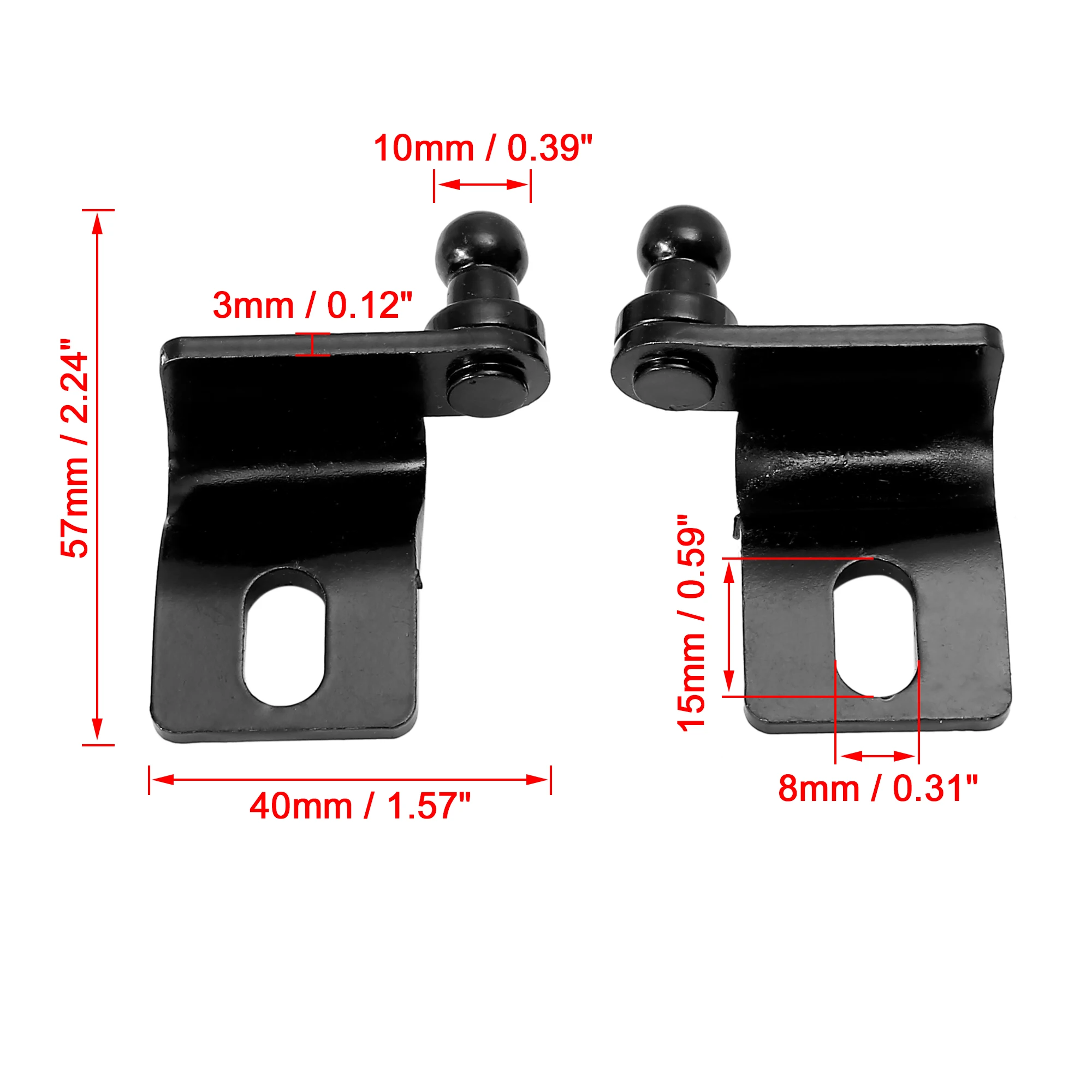Autohaux Pernos de bola 10 mm para amortiguadores de gas - imagen 3