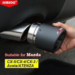 SUMSOO Puntas de escape de fibra de carbono para Mazda CX-5