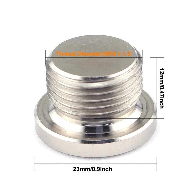 Tapón para sonda lambda de acero inoxidable M18 x 1,5 con muescas - imagen 3