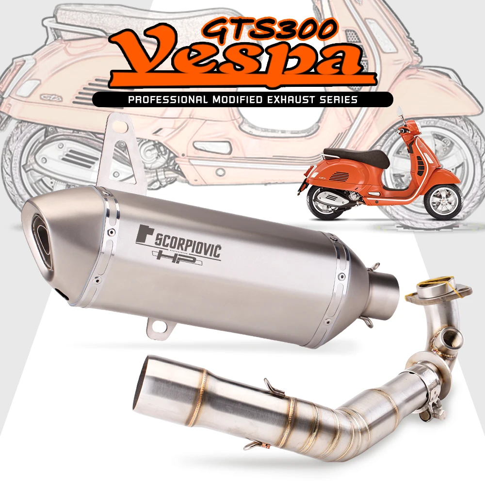 Silenciador escape medio Vespa GTS 250/300 2007-2019 - imagen 3