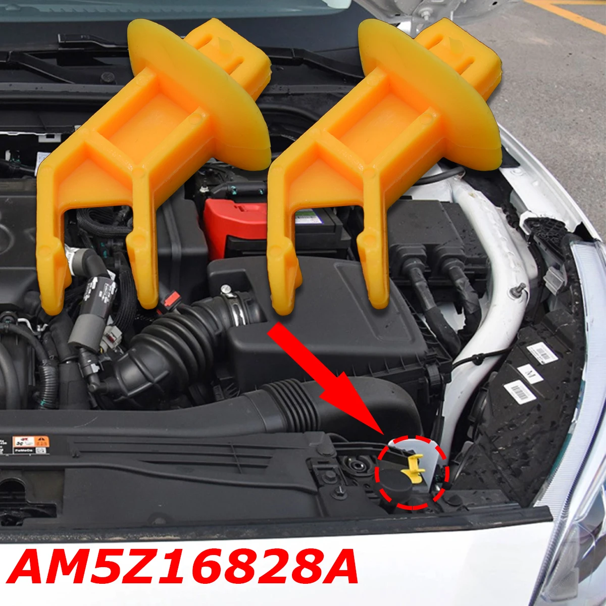 AM5Z16828A Clip de sujeción del capó para Ford Focus, Kuga y C-Max - imagen 5