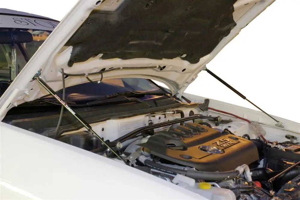 Para Nissan Sentra B15 2000-2006 capó delantero modificar puntales de Gas amortiguador soportes de elevación cilindros de fibra de carbono varilla de pistón