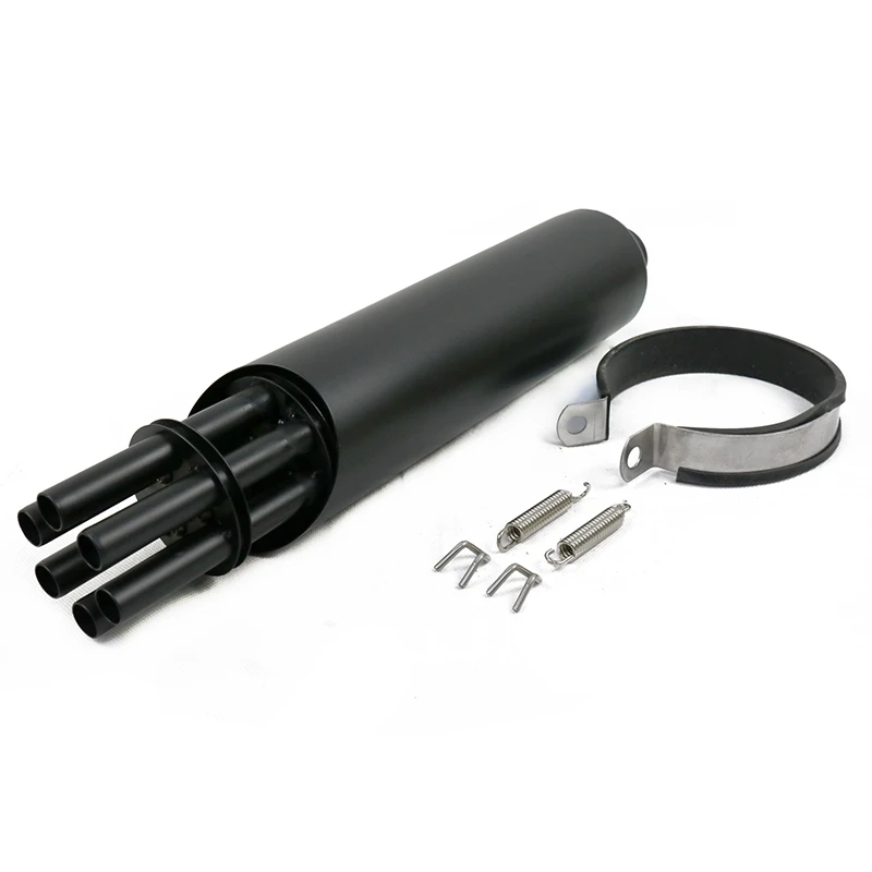 Silenciador de escape universal moto acero inoxidable Gatling negro