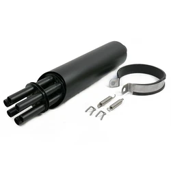Silenciador de escape universal moto acero inoxidable Gatling negro