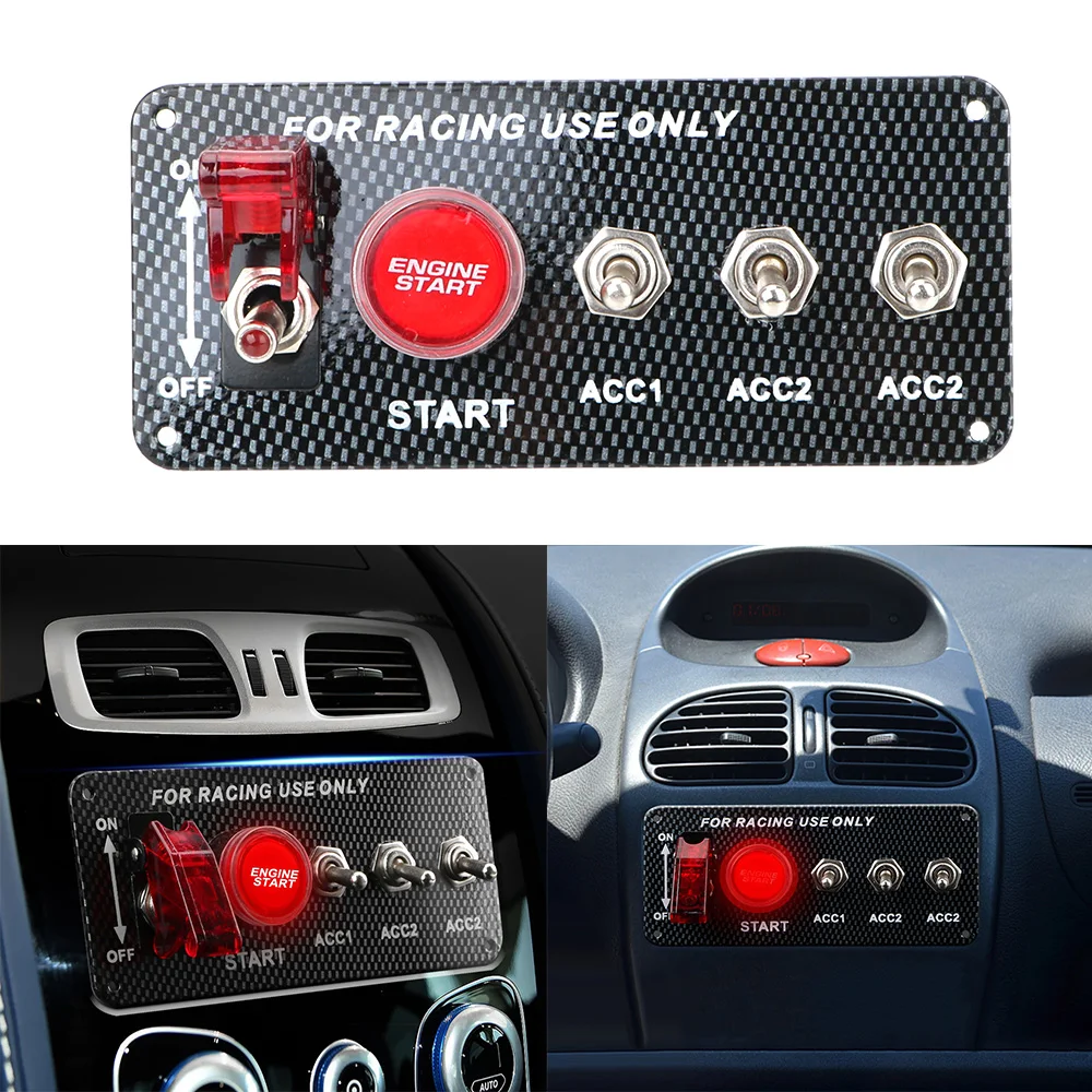 Interruptor basculante LED 12 V para coche – Arranque del motor - imagen 5