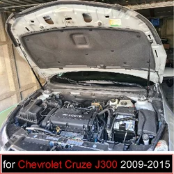 Capó Chevrolet Cruze J300 con puntales de gas y soporte elevación