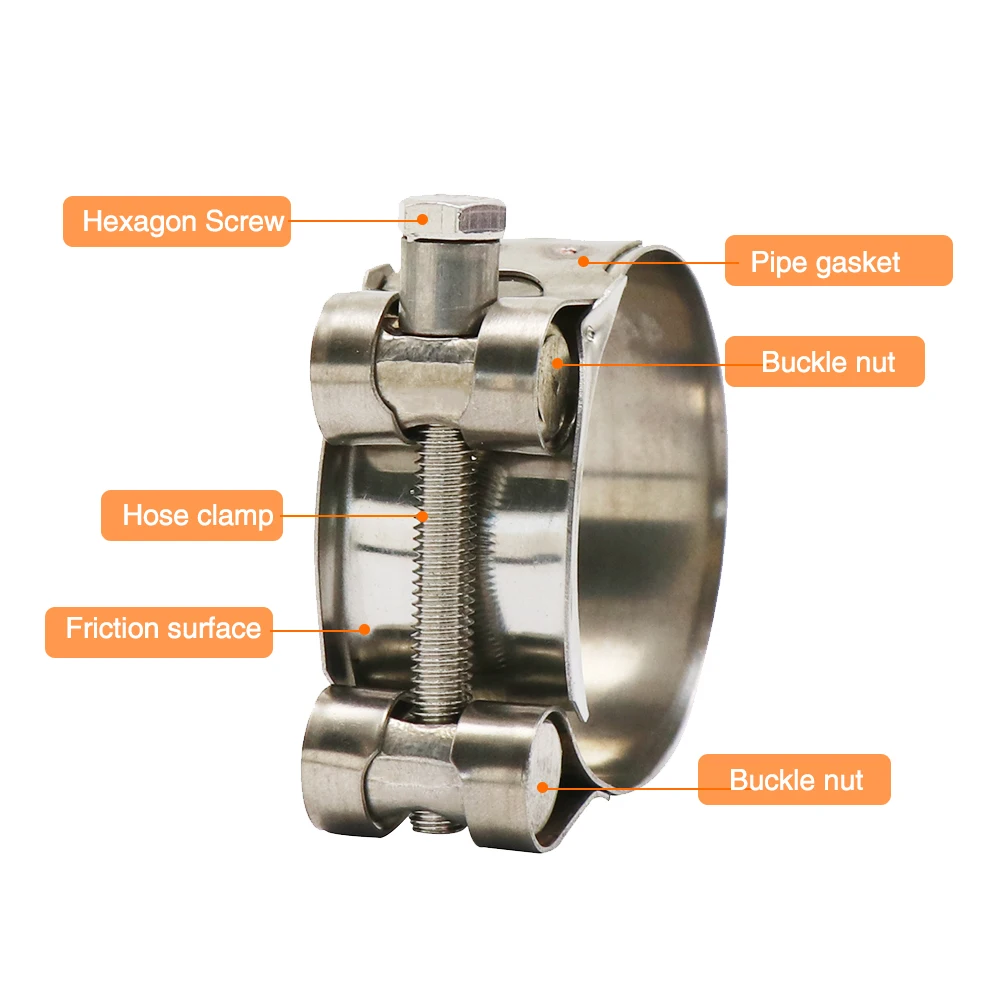 Abrazadera de escape ZSDTRP tipo clip para moto 26-63 mm - imagen 4