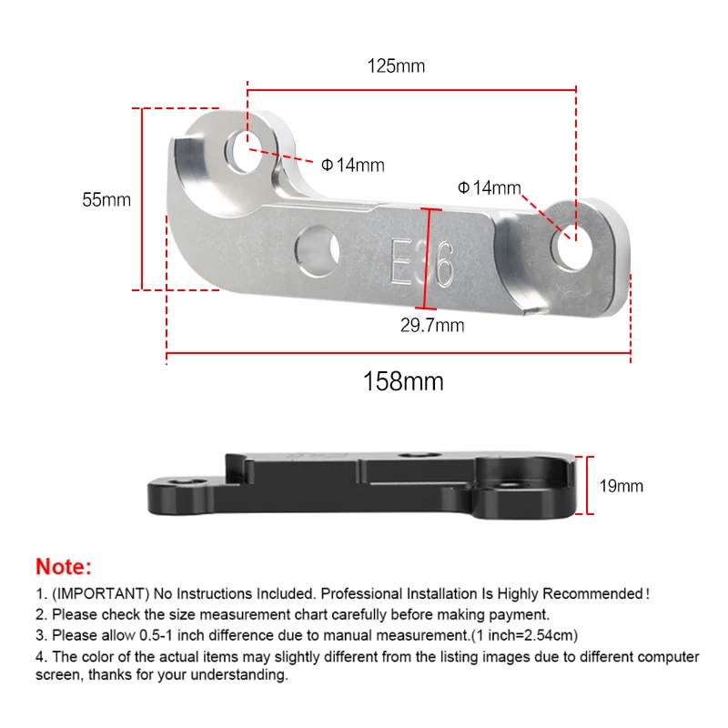 Kit deriva ángulo dirección aluminio BMW E36 E60 E90 E70 - imagen 2