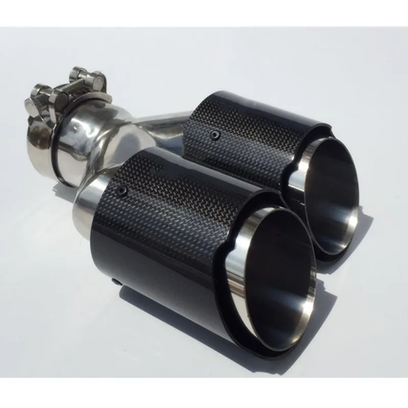 Punta de escape doble AK universal de carbono – BMW VW Golf - imagen 5