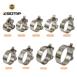 Abrazadera de escape ZSDTRP tipo clip para moto 26-63 mm