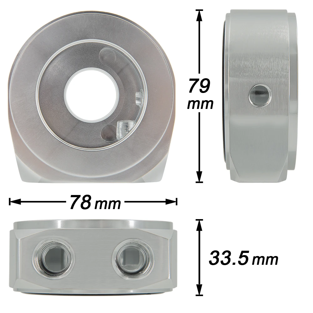 Adaptador de aceite de aluminio, Enfriador de sándwich AN10 3/4-16UNF M20X1.5 sw2 - imagen 5